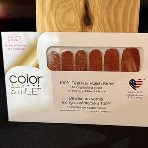 Color Street SIENNA SUNSET Nail Polish Strips - Bronze Glitter